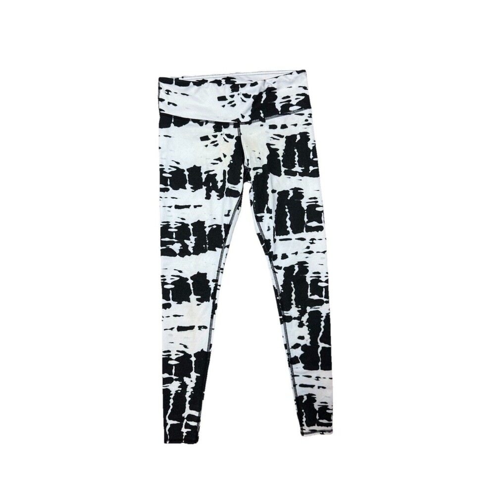 Alo Airbrush Tie Dye Legging XS White - Black Yoga Pilates Athletic - Picture 2 of 7